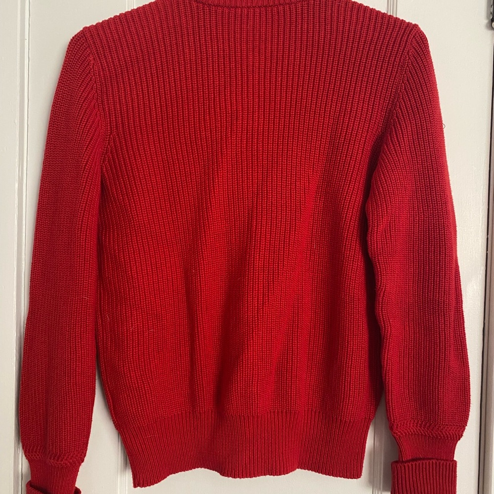 Ralph Lauren Women's Red cotton cardigan Sweater - Picture 7 of 7